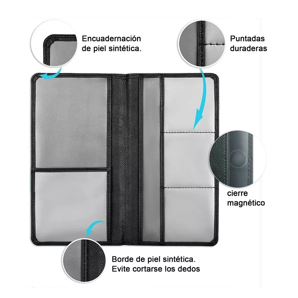 Foto 2 | Cartera, Tarjetero,titular De La Tarjeta Matrícula Del Coche Eo Safe Imports Esi-13834 Negro