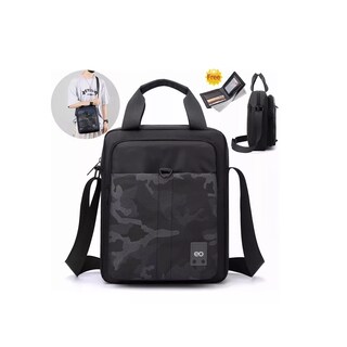 Foto 2 | Bolso Mensajero Bandolera Hombre Gran Capacidad,1 Billetera Eo Safe Imports Esi-13307-1 Negro
