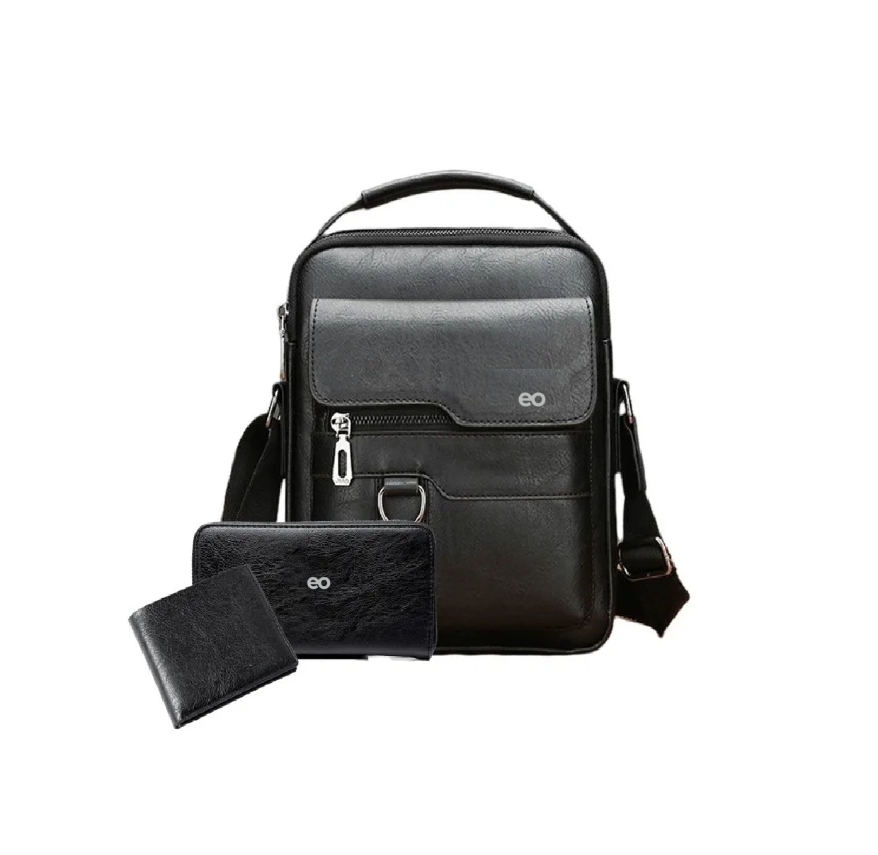 Maletín / Billetera De Negocios 3 Pzas Eo Safe Imports Esi-555-1 Negro