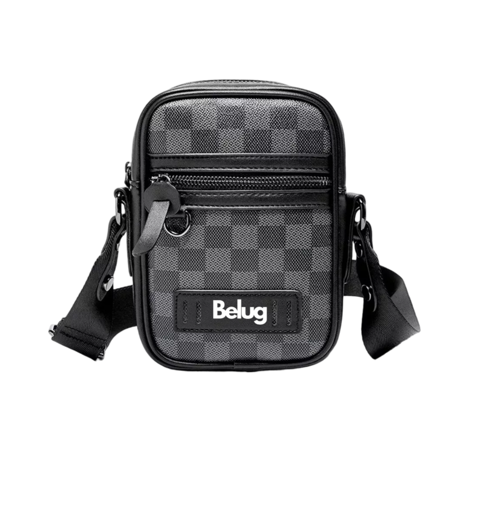 Foto 2 pulgar | Bolso Para Hombre Crossbody Belug, Bandolera Maletín Moda Casual Cuadros Negro