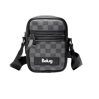 Foto 1 | Bolso Para Hombre Crossbody Belug, Bandolera Maletín Moda Casual Cuadros Negro