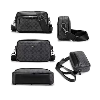 Foto 2 | Bolso Para Hombre Crossbody Belug, Bandolera Maletín Moda Casual Círculos Negro