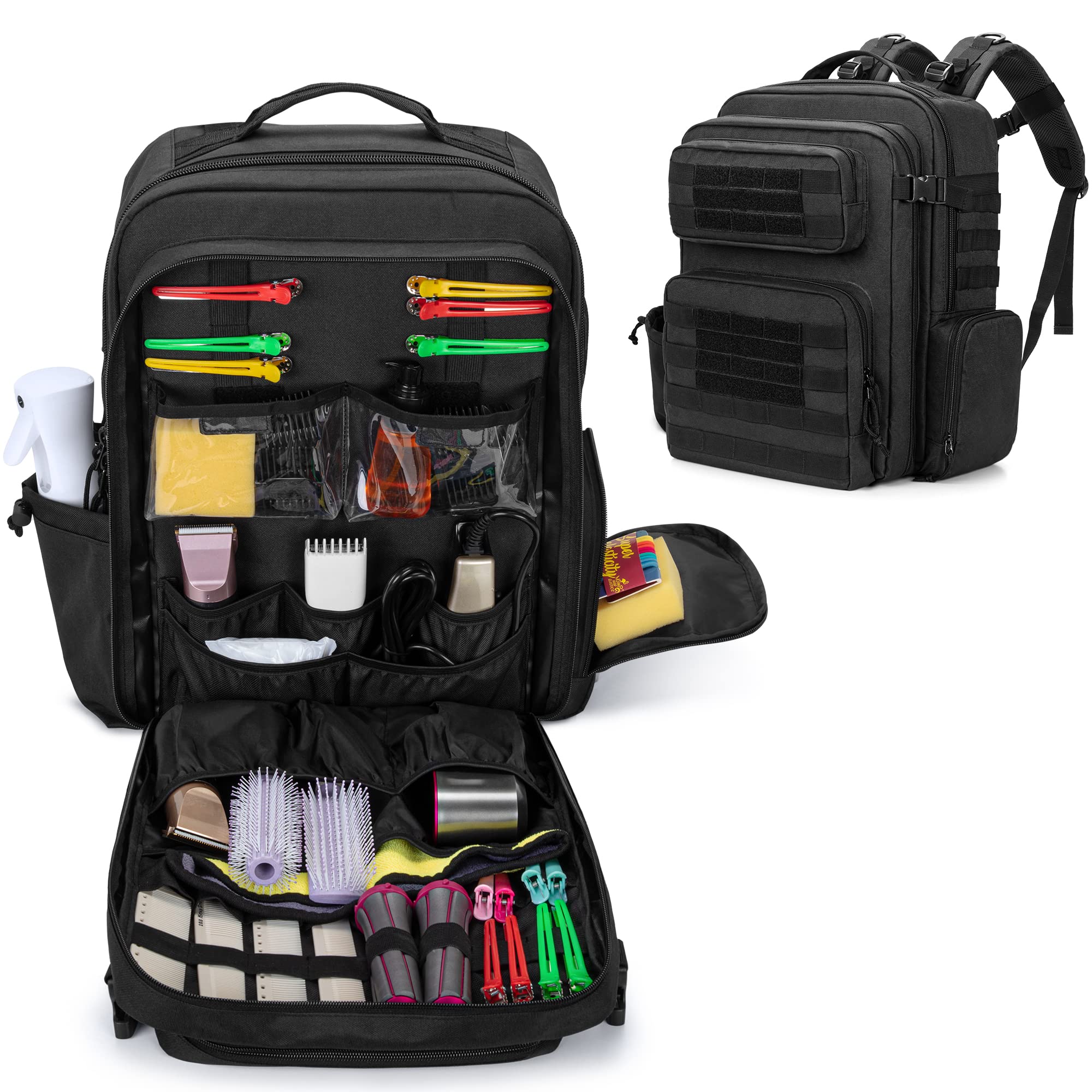 Foto 1 | Funda Barber Bafaso De Nailon Negro Con Funda Para Portátil Y 10 Bolsillos - Venta Internacional.