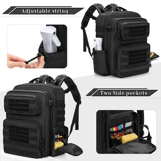 Foto 5 | Funda Barber Bafaso De Nailon Negro Con Funda Para Portátil Y 10 Bolsillos - Venta Internacional.