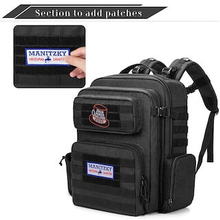 Foto 7 | Funda Barber Bafaso De Nailon Negro Con Funda Para Portátil Y 10 Bolsillos - Venta Internacional.