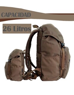Foto 3 | Mochila Mod. Downtown Con Cubierta Color Caqui