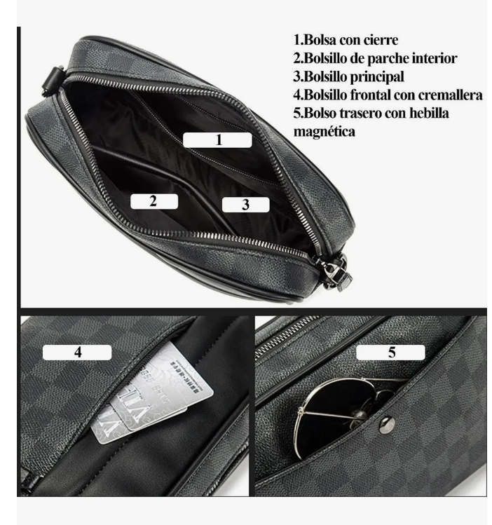 Foto 2 | Bolsa Xtellar Bandolera -0096 Color Negro