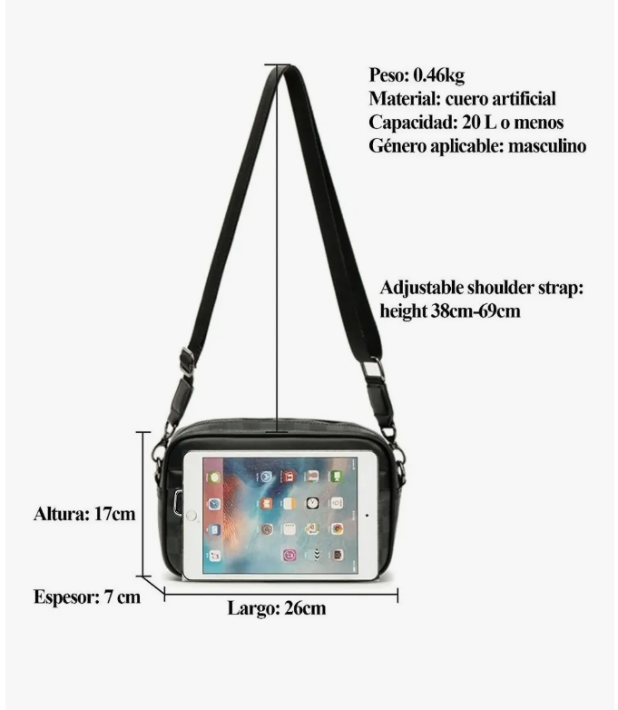 Foto 5 pulgar | Bolsa Xtellar Bandolera -0096 Color Negro