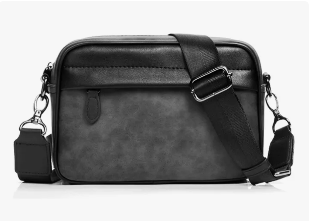 Foto 2 pulgar | Bandolera Xtellar De Cuero De Los Hombres Crossbody Bolso De Hombro