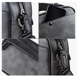 Foto 3 | Bandolera Xtellar De Cuero De Los Hombres Crossbody Bolso De Hombro