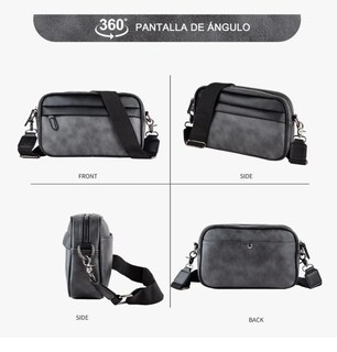 Foto 4 | Bandolera Xtellar De Cuero De Los Hombres Crossbody Bolso De Hombro