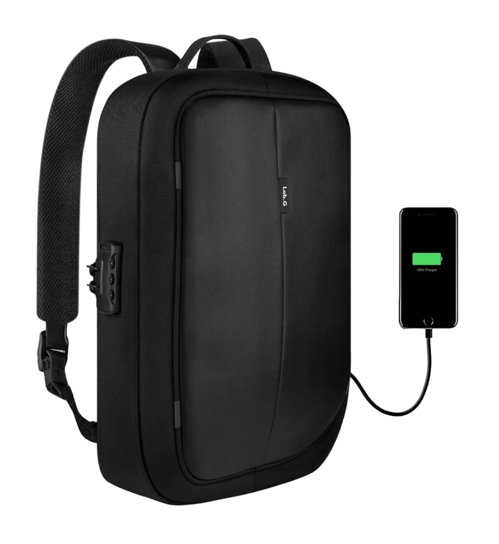 Foto 1 | Mochila Antirrobo Impermeable Lujo Candado Para Laptop Color Negro