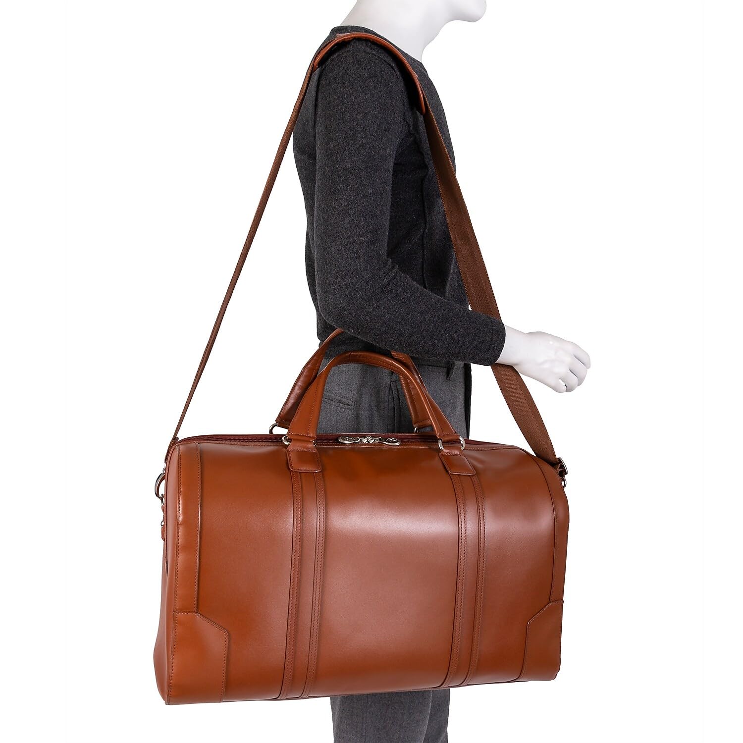 Foto 8 pulgar | Bolsa De Viaje Mcklein Kinzie De Piel, 20 Cm, Color Marrón - Venta Internacional.