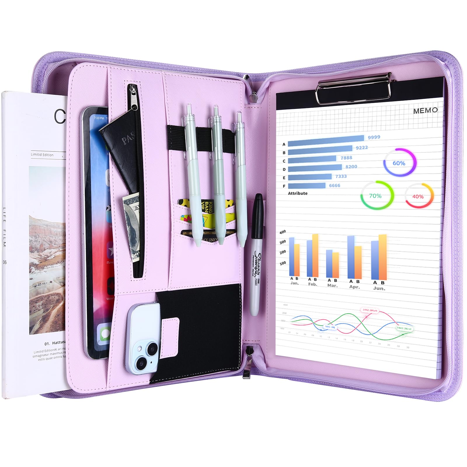 Foto 2 pulgar | Carpeta Portfolio Business Padfolio Procase, Color Morado - Venta Internacional.