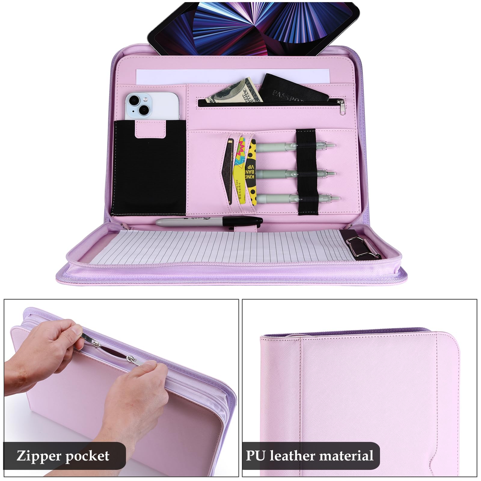 Foto 4 | Carpeta Portfolio Business Padfolio Procase, Color Morado - Venta Internacional.