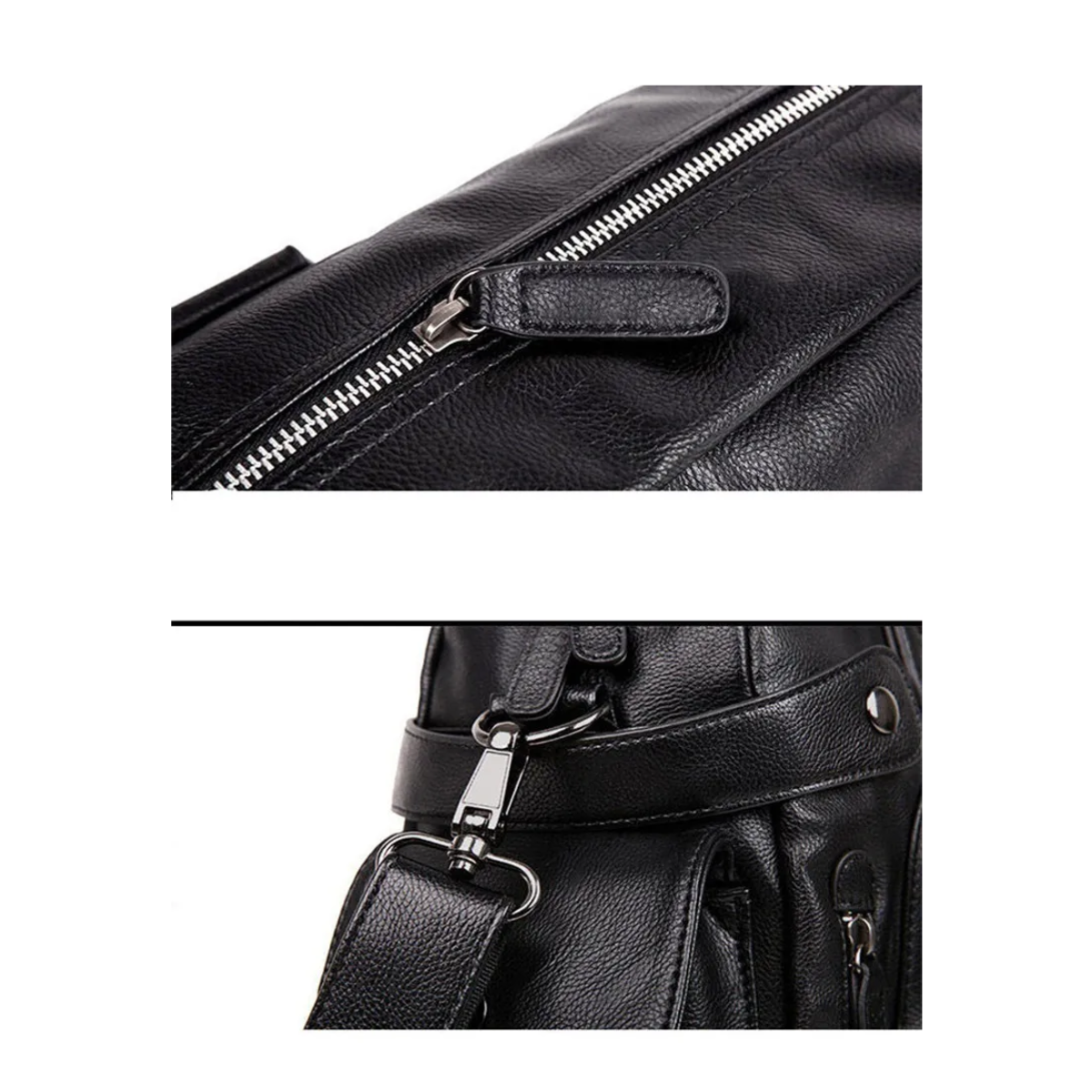 Foto 5 | Bolso De Mano Tipo Maletín De Hombro Cuero Para Viaje Hombre Lab.g Negro
