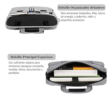 Foto 3 | Maletín Portafolio Lab.g Para Laptop De 15.6 In Gris