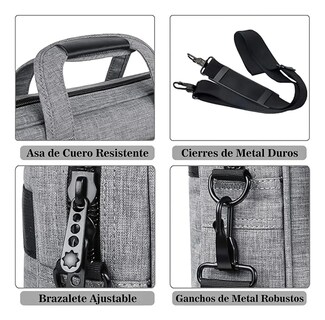 Foto 5 | Maletín Portafolio Belug Para Laptop De 15.6 In Gris
