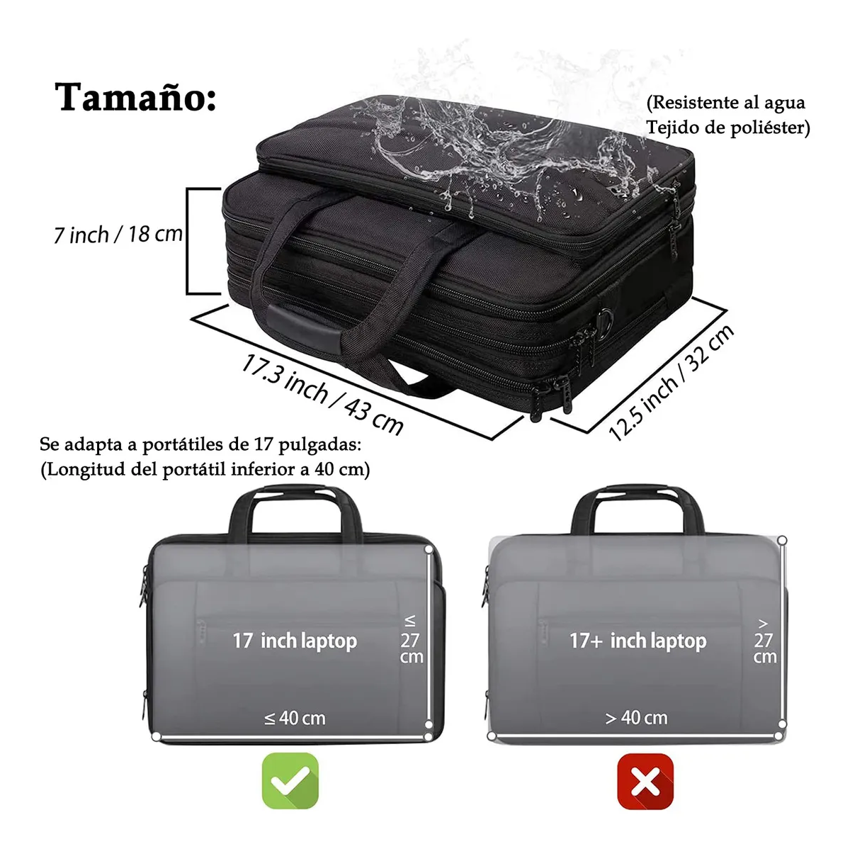 Foto 3 pulgar | Maletin Belug Para Laptop Hombre Portafolios Negro