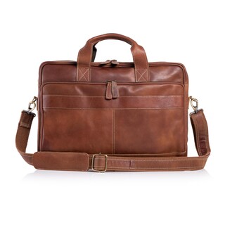 Foto 6 | Maletín De Piel Komalc Laptop Messenger De 16 Pulgadas, Color Canela - Venta Internacional.