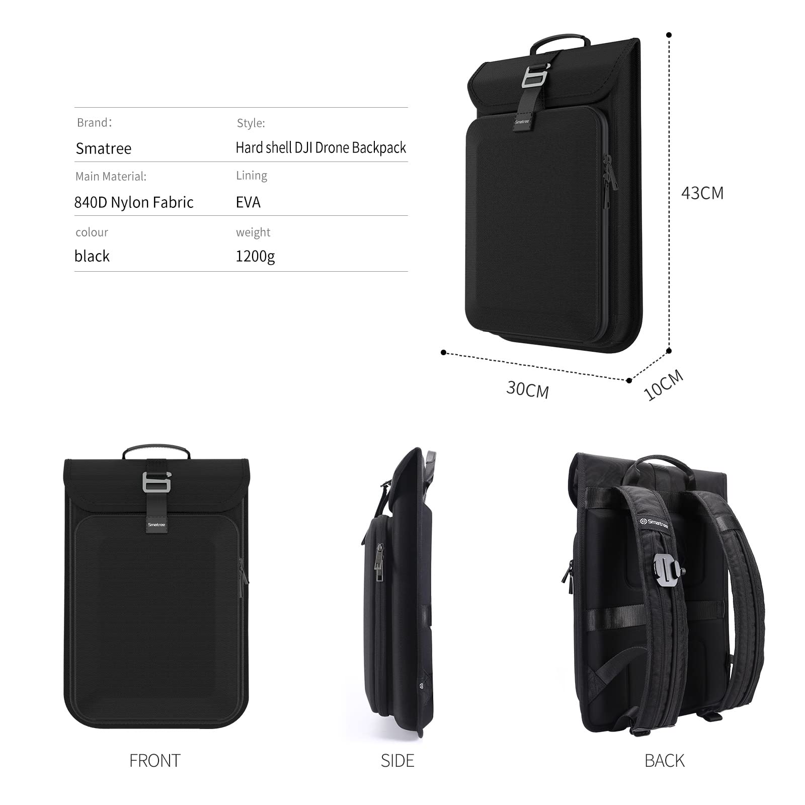 Foto 8 pulgar | Mochila Impermeable Smatree Para Drones Dji Mini 2/mini 1 - Venta Internacional.