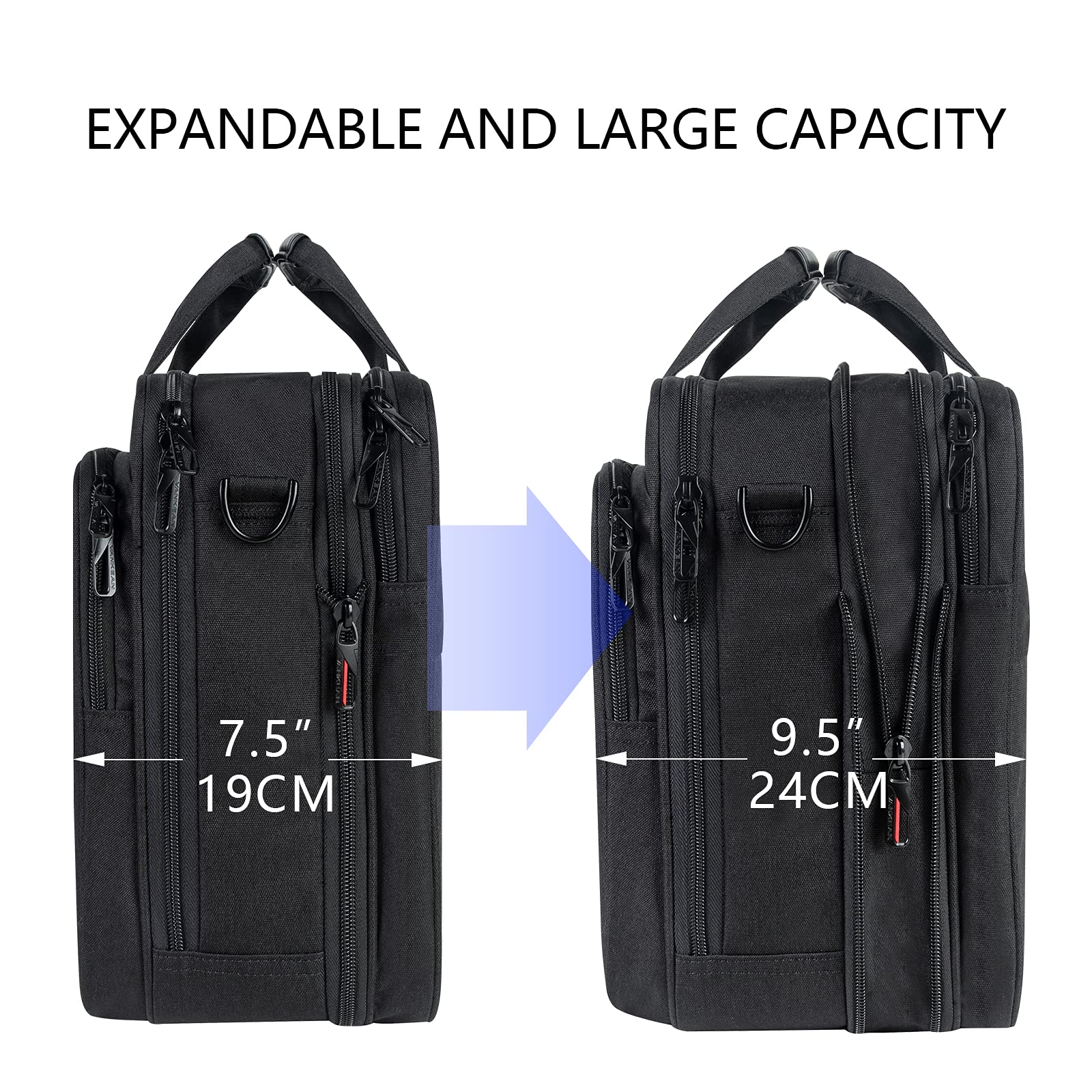 Foto 4 pulgar | Maletín Para Portátil Vankean Premium De 17,3'', Repelente Al Agua, Negro - Venta Internacional.