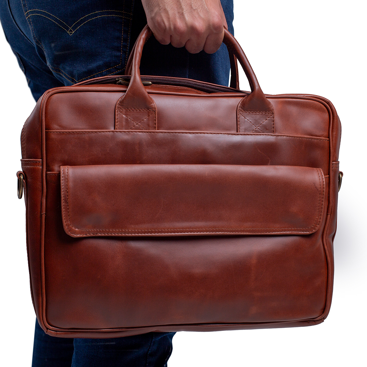 Foto 1 | Portafolio Piel Genuina Castelli Laptop 17 Pulgadas Hombre