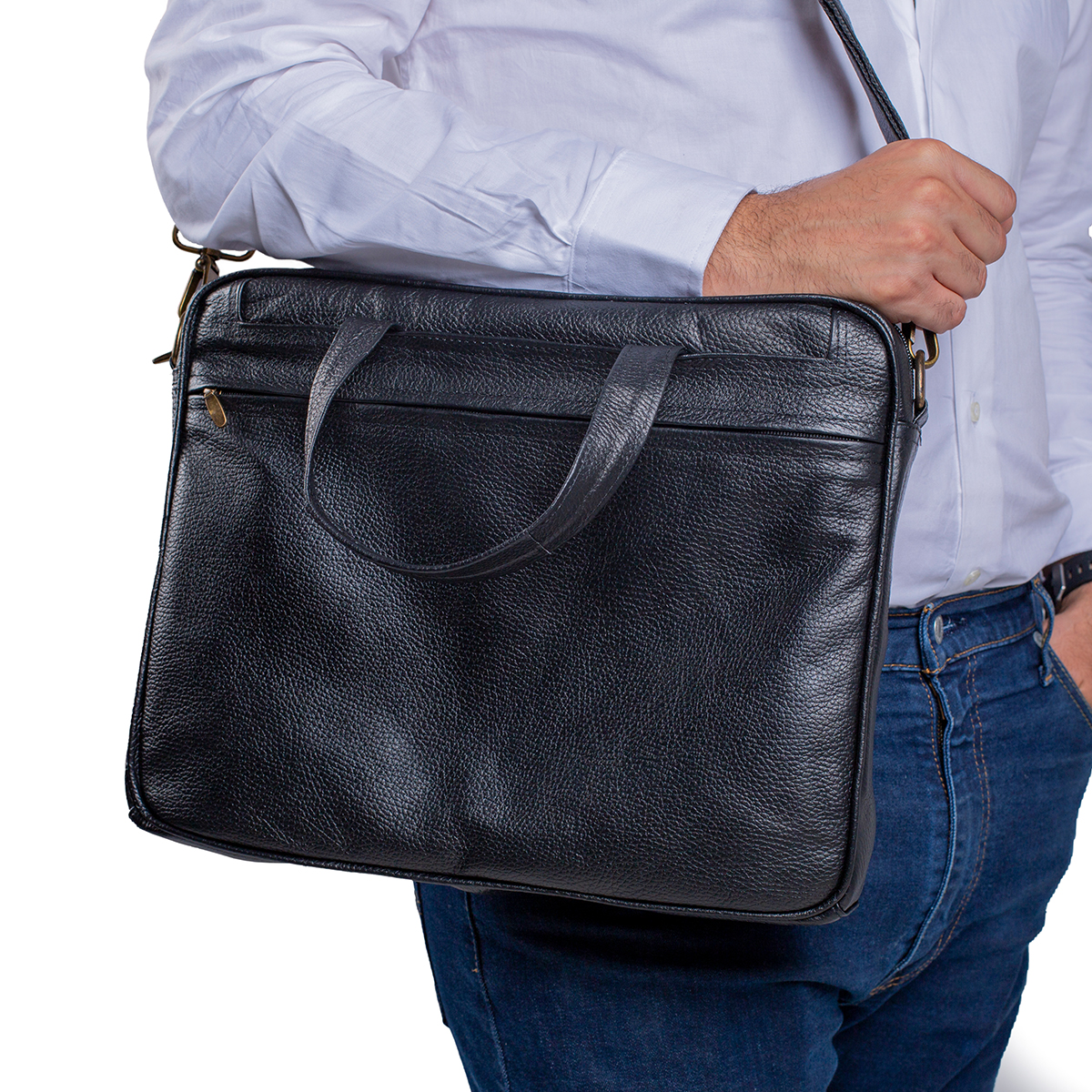 Foto 4 | Portafolio Piel Genuina Castelli Laptop 17 Pulgadas Hombre