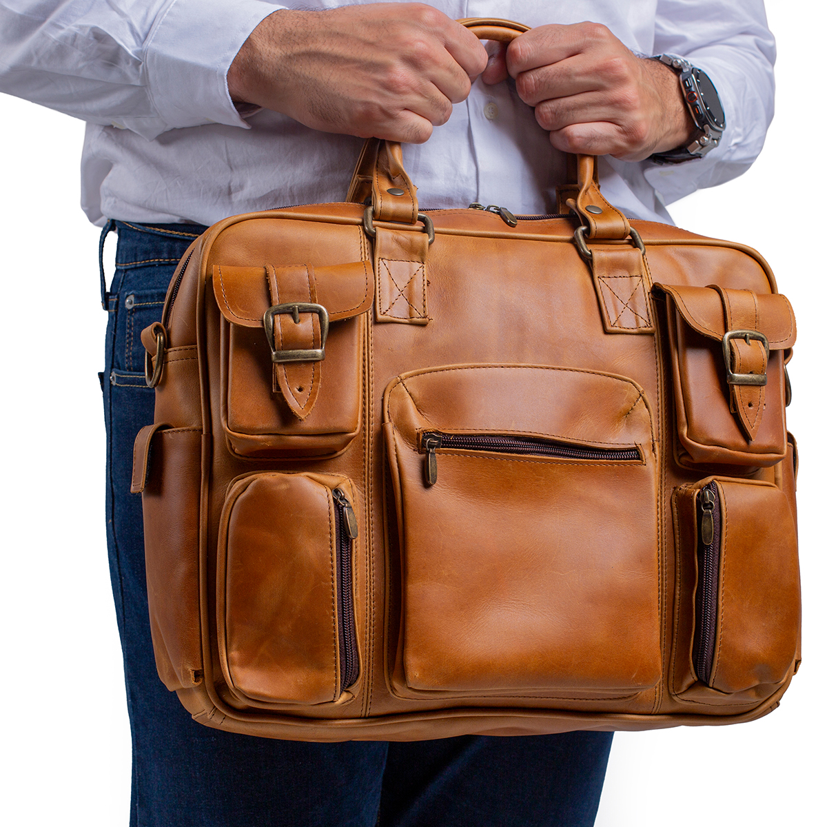 Foto 5 | Portafolio Piel Genuina Castelli Laptop 17 Pulgadas Hombre
