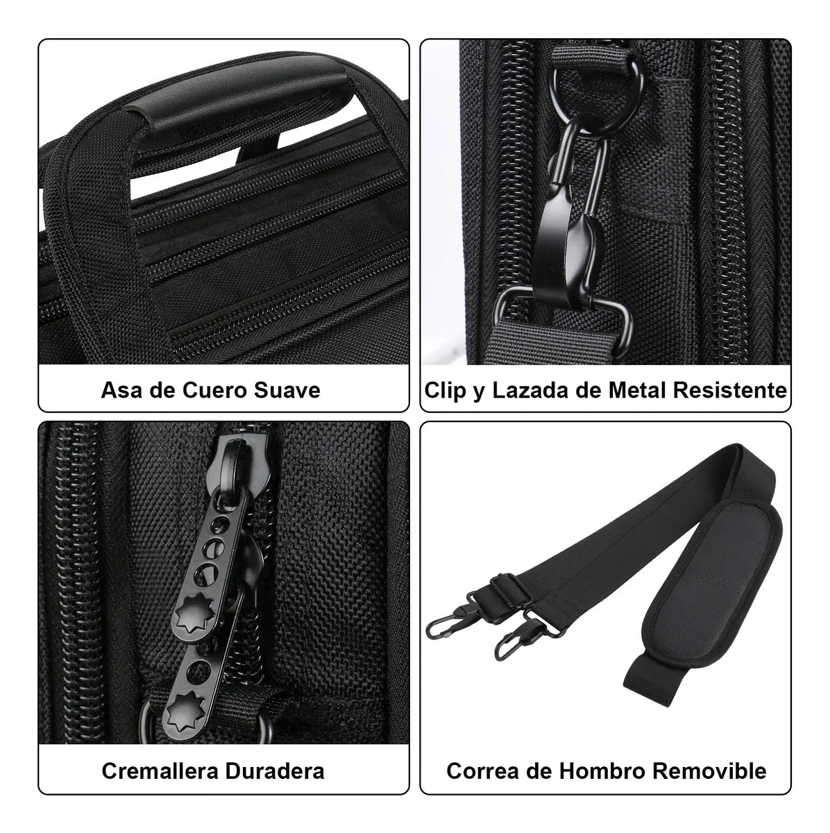 Foto 6 pulgar | Maletin Belug Para Laptop De 17 Pulgadas Negro
