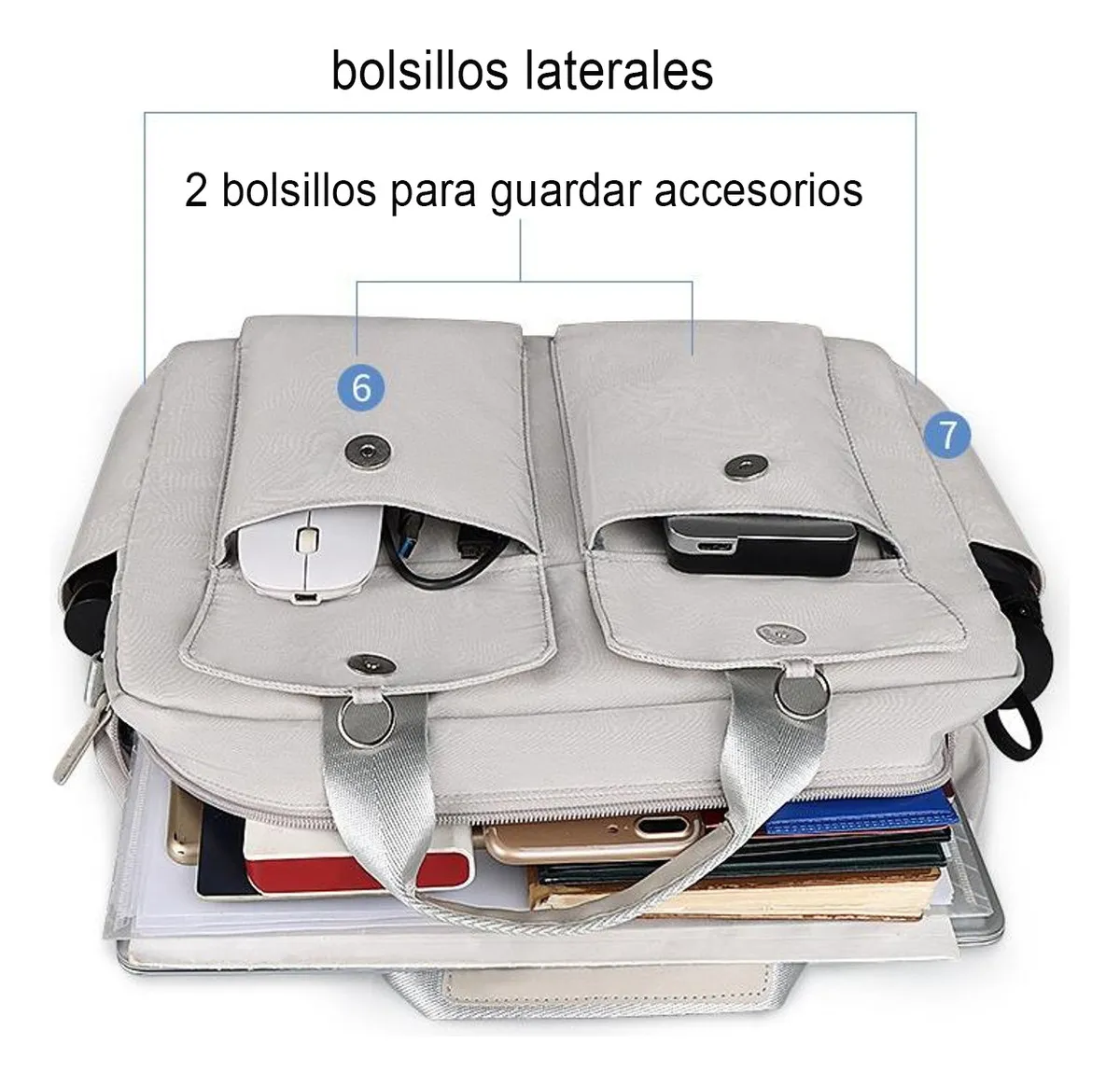 Foto 3 pulgar | Maletin Belug  Bolsa Para Laptop De 15.6inch Gris