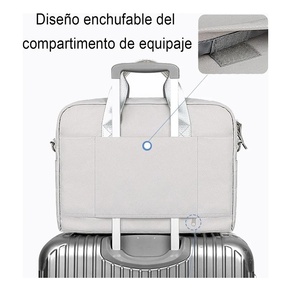 Foto 5 pulgar | Maletin Belug  Bolsa Para Laptop De 15.6inch Gris