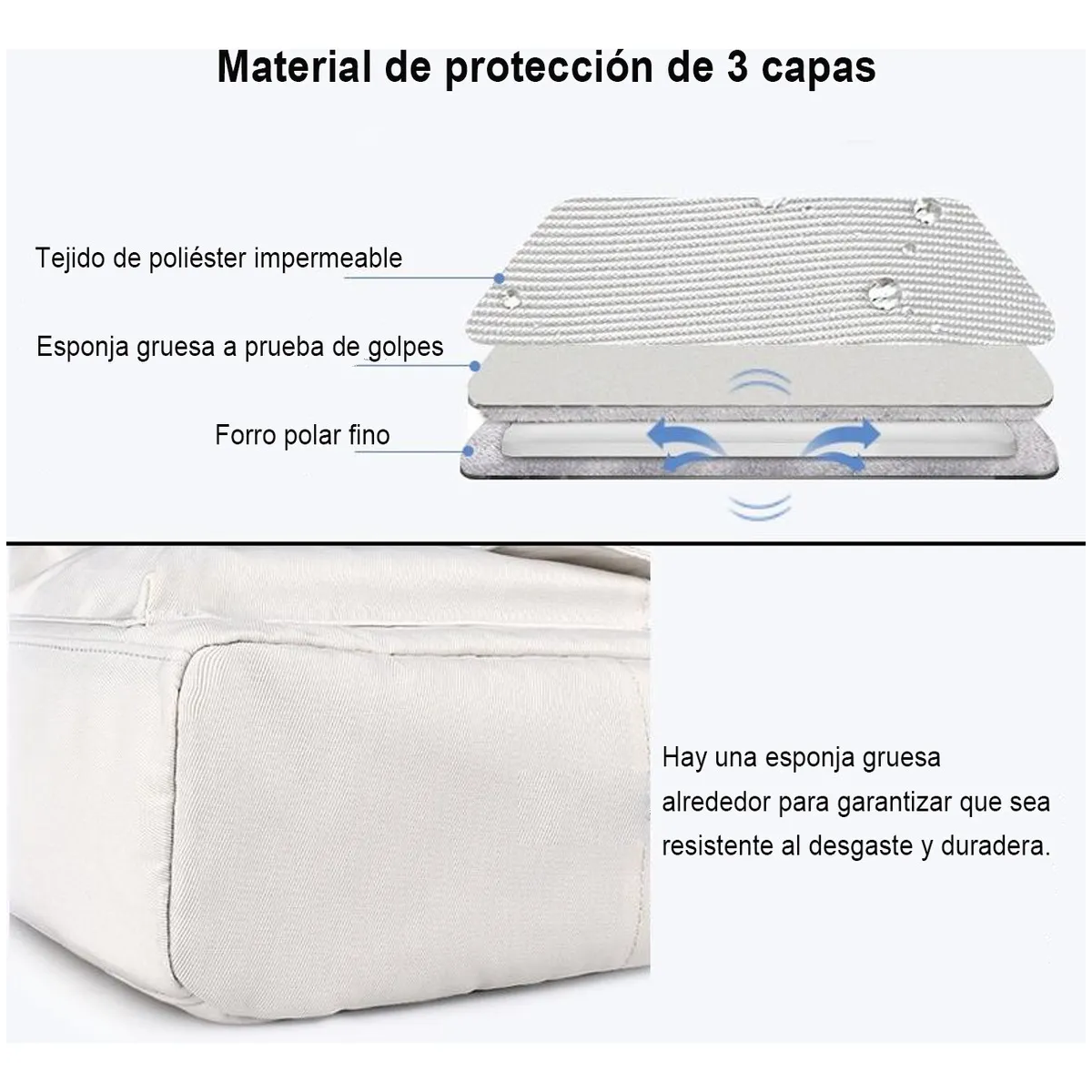 Foto 6 pulgar | Maletin Belug  Bolsa Para Laptop De 15.6inch Gris