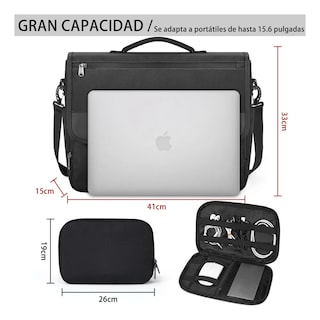 Foto 2 | Maletin Lab.g Laptop Impermeable De Hombre 15.6pul Negro