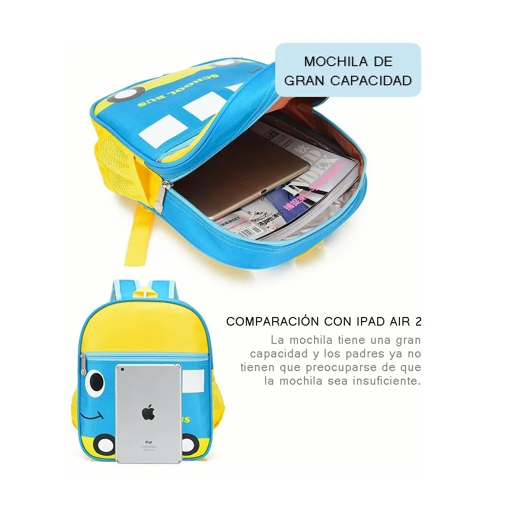 Foto 3 pulgar | Mochila Infantil Malubero para Niño color Azul con Amarillo