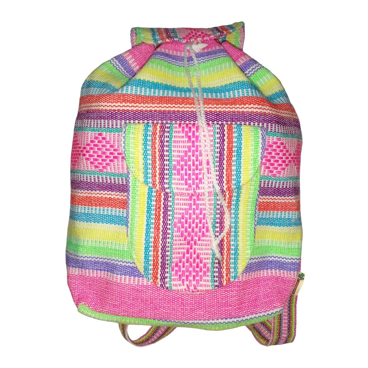 Mochila Artesanal Hecha a Mano Xicolors ArtCraftMX Multicolor