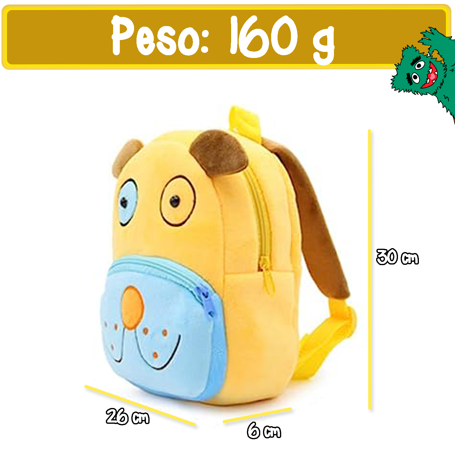 Foto 5 pulgar | Mochila Yuff! Backpack Multicolor - Perrito