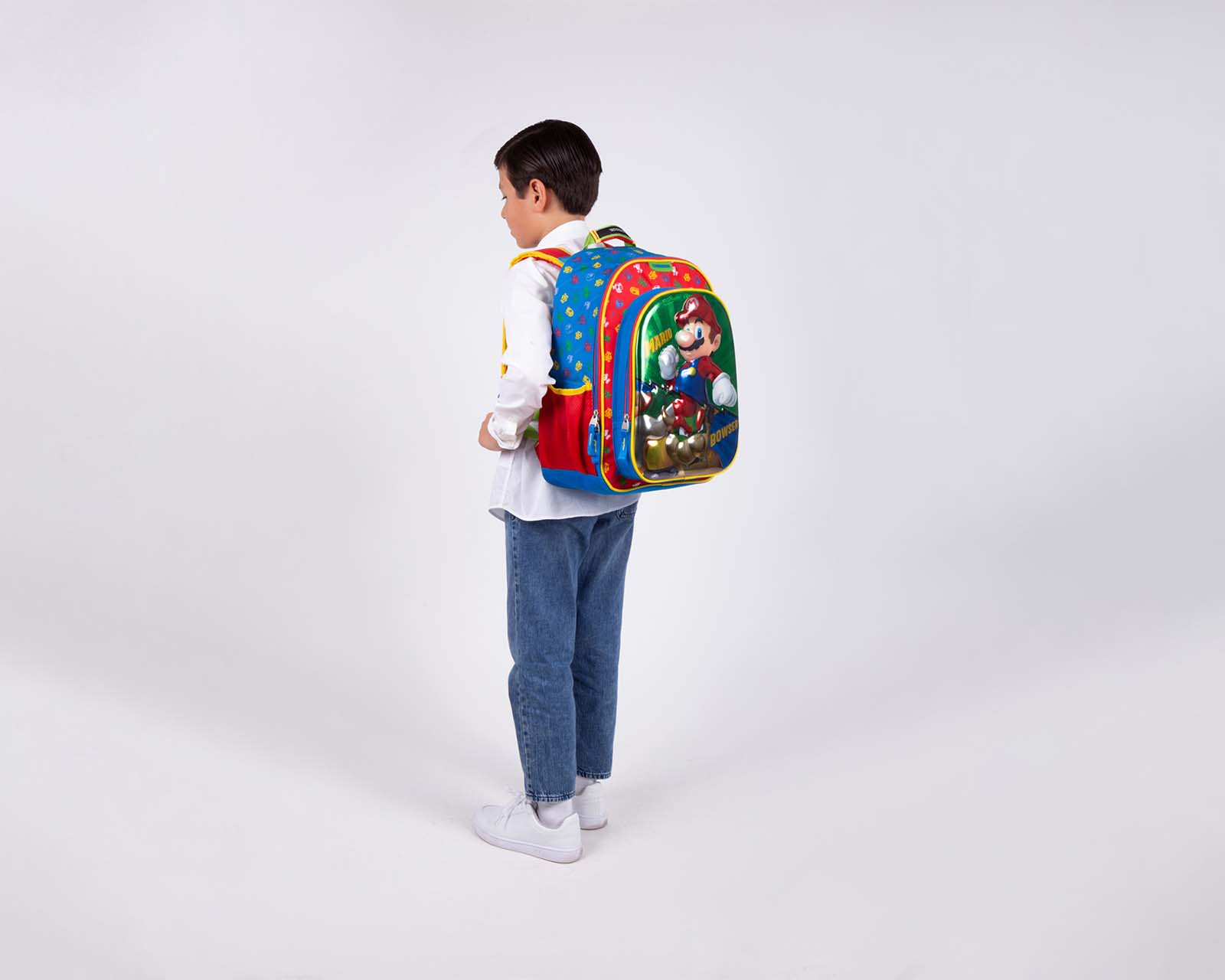 Foto 5 | Mochila Grande Chenson Mario Bros Primaria Mabox Rojo para Niño