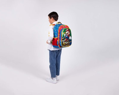 Foto 5 | Mochila Grande Chenson Mario Bros Primaria Mabox Rojo para Niño