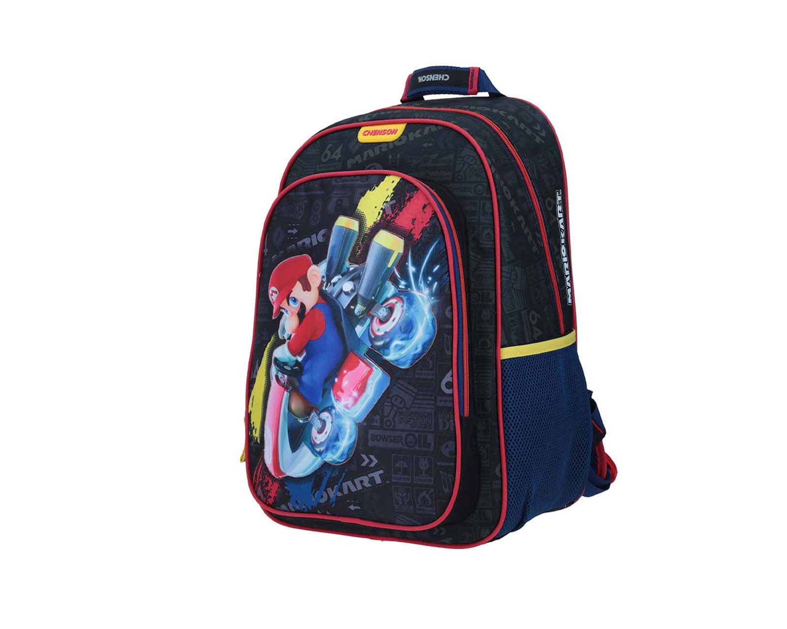 Foto 3 | Mochila Grande Chenson Mario Bros Primaria Rioka Negro para Niño