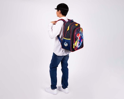 Foto 8 | Mochila Grande Chenson Mario Bros Primaria Rioka Negro para Niño
