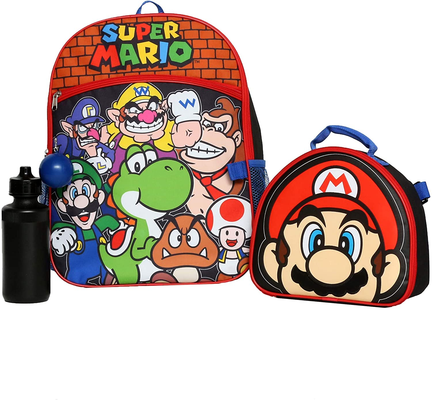 Foto 2 pulgar | Venta Internacional- Conjunto de Mochila 4 Piezas Diseño Super Mario Bros Nintendo para Niños