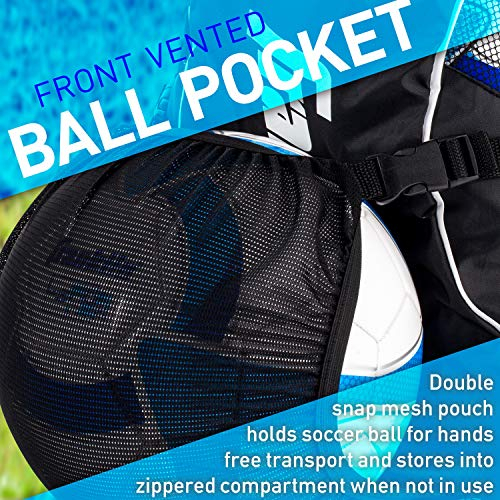 Foto 5 pulgar | Venta Internacional- Bolsa Fútbol Franklin Sports Deluxe Balón Soporte para Balón, Tacos y Más