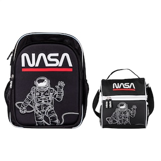 Foto 1 | Mochila + Lonchera Escolar Nasa NSKIT06 color Negro Diseño de Astronauta