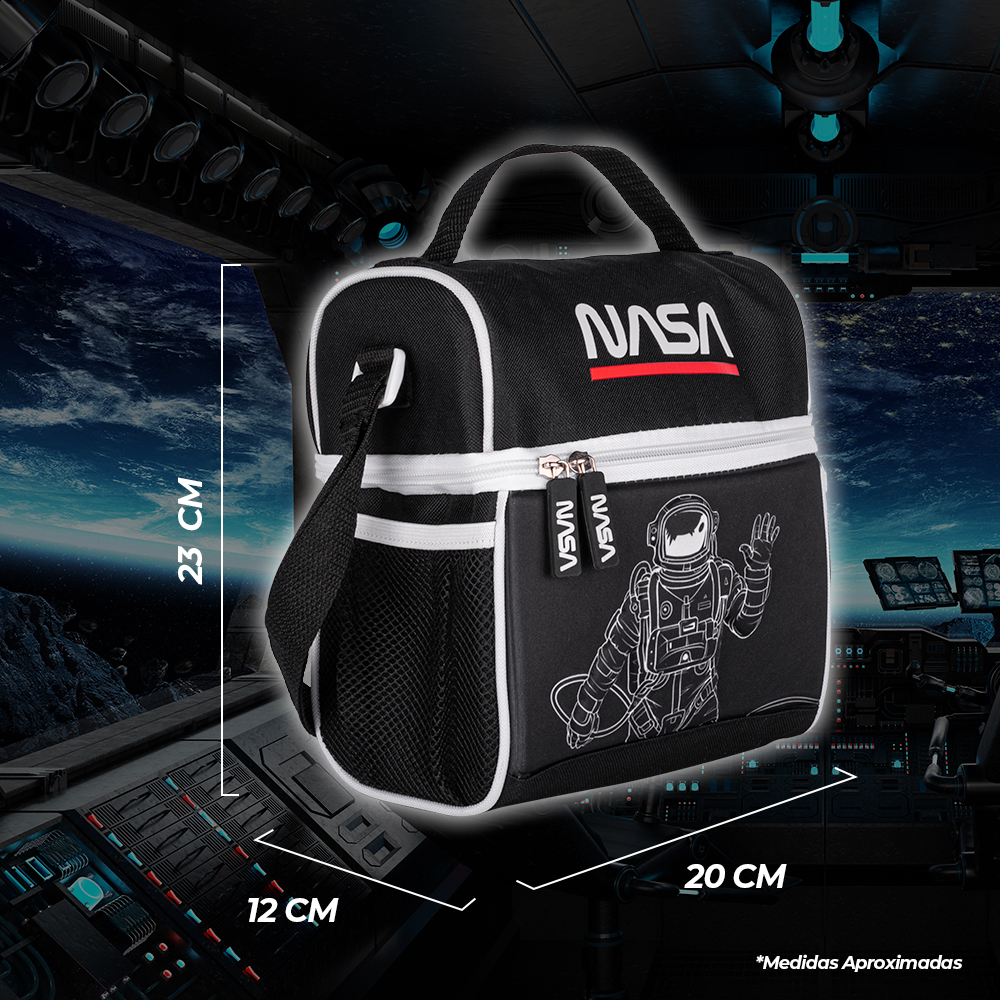 Foto 6 | Mochila + Lonchera Escolar Nasa NSKIT06 color Negro Diseño de Astronauta