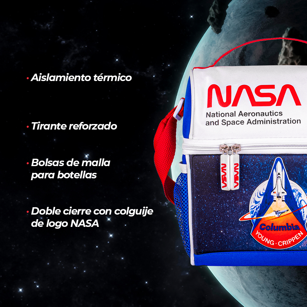 Foto 4 pulgar | Mochila + Lonchera Escolar Nasa NSKIT03 color Blanco Diseño de Astronauta