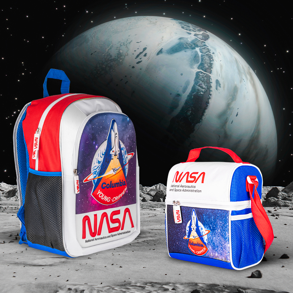 Foto 7 | Mochila + Lonchera Escolar Nasa NSKIT03 color Blanco Diseño de Astronauta