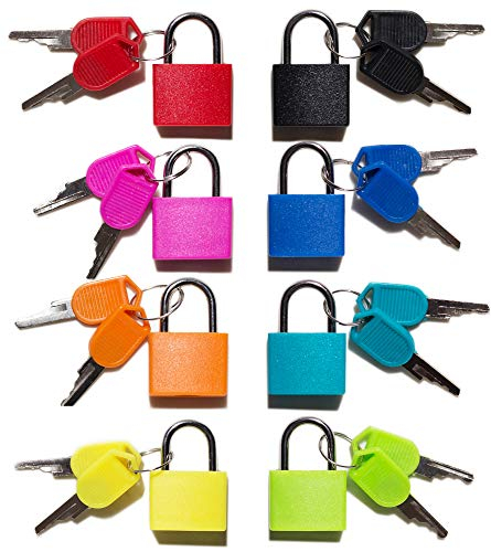 Foto 2 pulgar | Venta Internacional- Candado Layssa Pequeño con Llave para Equipaje Mochila Taquilla Maleta 8 PZAS Multicolor