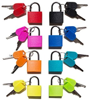Foto 2 | Venta Internacional- Candado Layssa Pequeño con Llave para Equipaje Mochila Taquilla Maleta 8 PZAS Multicolor