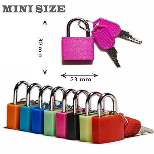 Foto 5 pulgar | Venta Internacional- Candado Layssa Pequeño con Llave para Equipaje Mochila Taquilla Maleta 8 PZAS Multicolor